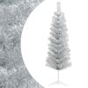vidaXL Mākslīgs slaids Ziemassvētku koks 150 cm PVC un tērauds Sudraba