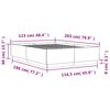 vidaXL gultas rāmis ar LED, pelēka ozola, 120x200cm, inženierijas koks