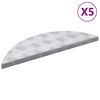 vidaXL Trepju paklājs 5 gab. 60 x 18 x 2,5 cm Sudraba Alumīnijs