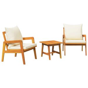 vidaXL Bistro komplekts ar spilvenu 3 pcs Brūna 59.5 x 65 x 72 cm