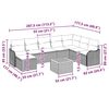 vidaXL Dārza dīvānu komplekts ar spilvenu 9 pcs Bēša poliratāns