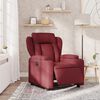 vidaXL elektrisks atpūtas krēsls, atgāžams, vīnsarkans audums
