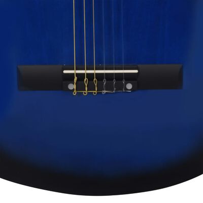 vidaXL klasiskā ģitāra, ekvalaizers, 6 stīgas, vesterna stils, zila