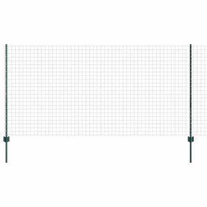 vidaXL Eiropas žogs ar stabu 25 x 1,2 m PVC pārklāts tērauds Zaļa