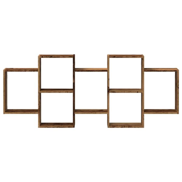 vidaXL sienas plaukts, veca koka, 159x18x65 cm, inženierijas koks