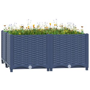 vidaXL puķu kaste, 80x80x38 cm, polipropilēns