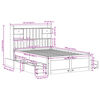 vidaXL gulta ar grāmatu plauktu, bez matrača, 135x190 cm, priedes koks