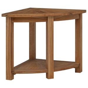 vidaXL Vannas sānu galds Dabiska 45 x 45 x 46 cm Ciets tek&scaron;a koks