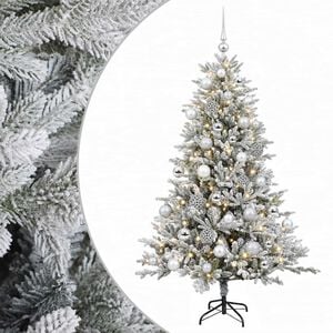 vidaXL Mākslīgā Ziemassvētku egle ar bumbiņu 120 cm 150 LED