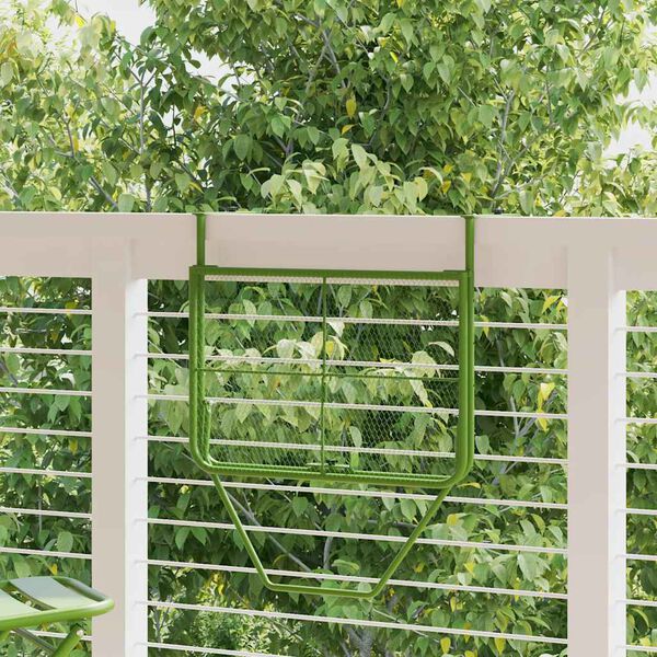 vidaXL balkona galdiņ&scaron;, zaļ&scaron;, 60x40 cm, tērauds