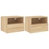 vidaXL TV skapī&scaron;i, 2 gab., ozola, 40,5x30x40 cm, inženierijas koks