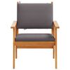 vidaXL Dārza krēsls ar spilvenu 2 pcs Brūna Akācijas masīvkoks