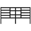 vidaXL gultas galvgalis, melns, 186x4x104 cm, priedes masīvkoks