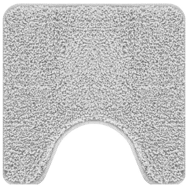 vidaXL Neslīdo&scaron;s vannas paklājs ar tualetes izgriezumu Pelēka