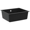 vidaXL Izlietne Melna 530 x 460 mm 80% Kvarts un 20% Sveķi