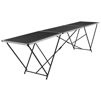 vidaXL salokāms galds līmēšanai, 300x60x78 cm, MDF, alumīnijs