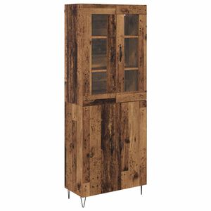 vidaXL Augstais skapītis Vecs koks 69,5 x 34 x 180 cm