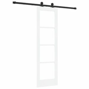 vidaXL Slīdo&scaron;ās durvis ORKDAL Balts un melns 61 x 198,5 cm