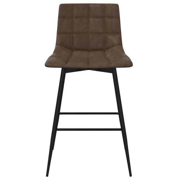 vidaXL bāra krēsli, 2 gab., tum&scaron;i brūna mākslīgā āda