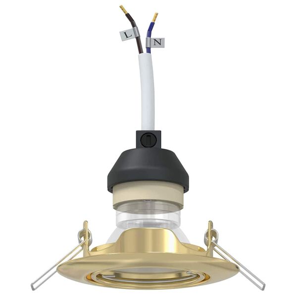 vidaXL Prožektors 12 pcs Zelts 9 x 9 x 2.5 cm Metāla