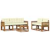vidaXL Āra dīvānu komplekts 6 gab. Dabisks un krējuma