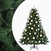 vidaXL Mākslīgā Ziemassvētku egle ar bumbiņu 150 cm 150 LED