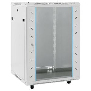 vidaXL 15U servera skapis ar ritenī&scaron;iem, 19", IP20, 60x45x86 cm