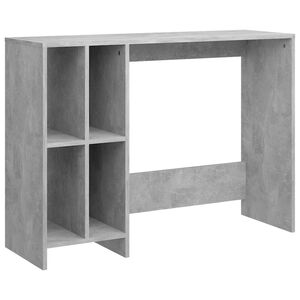 vidaXL rakstāmgalds, 102,5x35x75 cm, inženierijas koks, betona pelēks