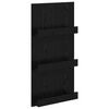 vidaXL Žurnālu statīvs ar plauktu Melns ozolkoks 51 x 11 x 102 cm