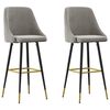 vidaXL bāra krēsli, 2 gab., gaiši pelēks samts