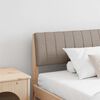 vidaXL Mīkstināts gultas galvgalis Pelēkbrūna 200 cm