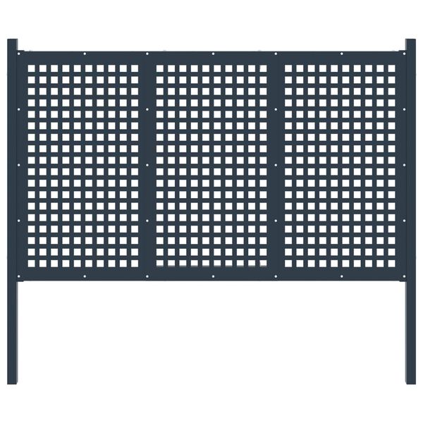 vidaXL dārza žogs, tērauds, 178x125 cm, antracīta krāsa