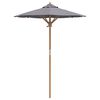 vidaXL Dārza parasols Tumši pelēka 150 x 150 x 210 cm Bambuss
