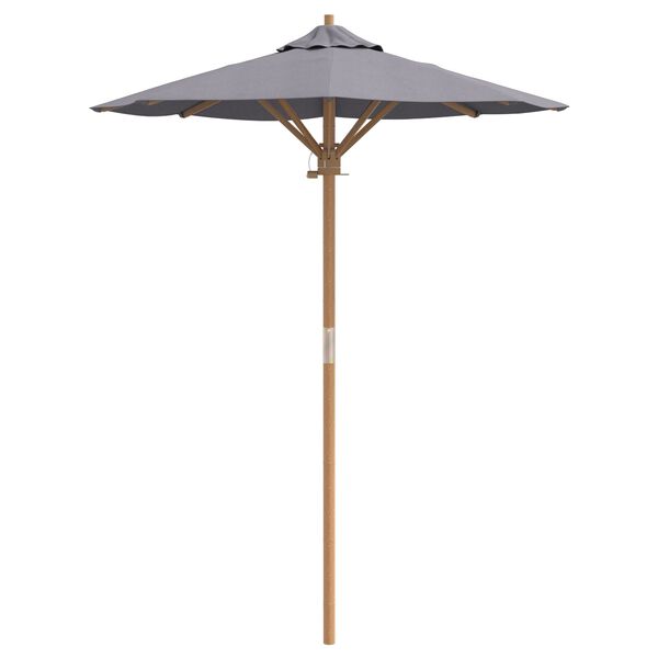 vidaXL Dārza parasols Tumši pelēka 150 x 150 x 210 cm Bambuss