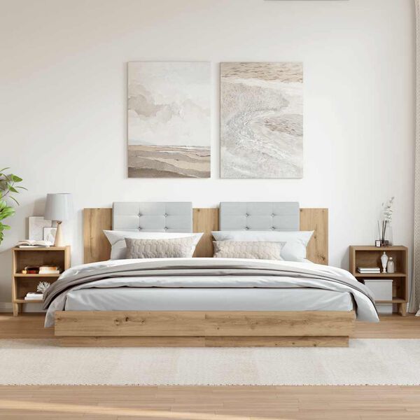 vidaXL naktsskapī&scaron;i 2 gab Artisan Oak 40x30x50 cm Engineered Wood
