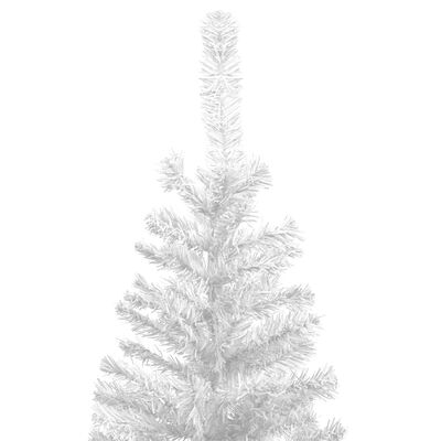 vidaXL izgaismota Ziemassvētku egle, balta, L, 240 cm