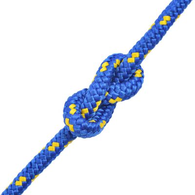 vidaXL pietauvošanās virve, 14 mm, 50 m, polipropilēns, zila