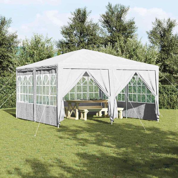 vidaXL Balles telts Balts 400 x 400 x 266 cm Poliesters un tērauds