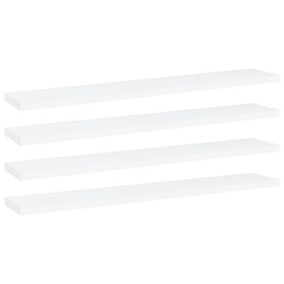 vidaXL plauktu dēļi, 4 gab., balti, 60x10x1,5 cm, skaidu plāksne