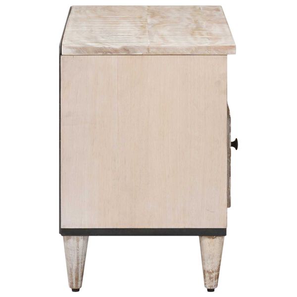 vidaXL Televizora skapī&scaron;a Balts 80 x 33,5 x 46 cm Cieta mango koksne