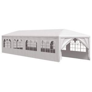 vidaXL dārza nojume, 3x12 m, balta