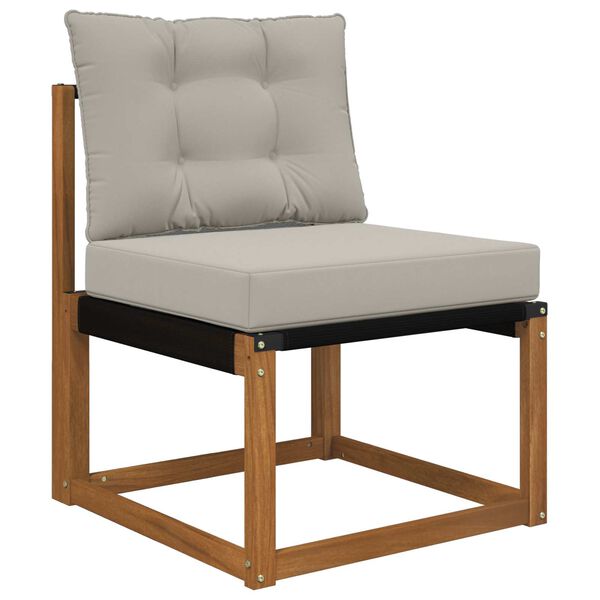 vidaXL Āra dīvāna spilvens 2 pcs Pelēks Poliesters