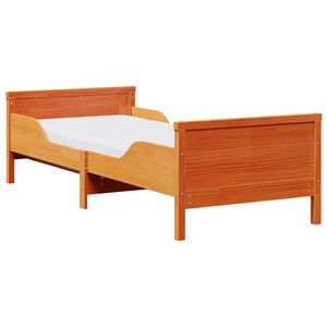 vidaXL Gultņa rāmis ar pagarināmu matraču Brūna 80 x 200 cm
