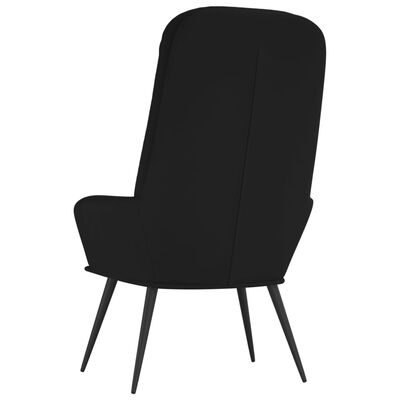 vidaXL atpūtas krēsls, melns samts