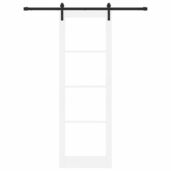 vidaXL Slīdo&scaron;ās durvis ORKDAL Balts un melns 78 x 232 cm