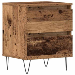 vidaXL Nakts skapītis Vecs koks 40 x 35 x 50 cm Inženierijas koks