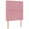 vidaXL LED box spring gulta ar matraci Rozā 80 x 200 cm Samts