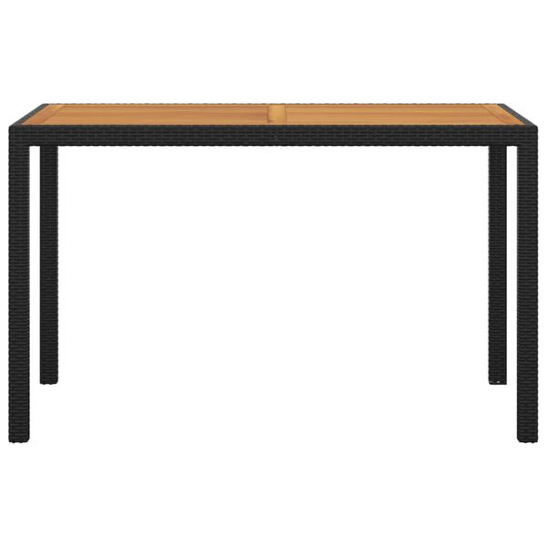 vidaXL 5-daļīgs dārza mēbeļu komplekts ar matračiem, PE pinums, melns