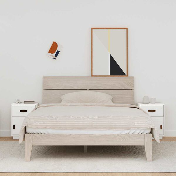 vidaXL naktsskapī&scaron;i, 2 gab., balti, 40x34x55 cm, priedes masīvkoks