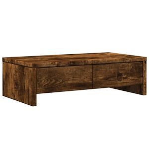 vidaXL monitora statīvs ar atvilktnēm, ozola krāsa, 50x27x15 cm
